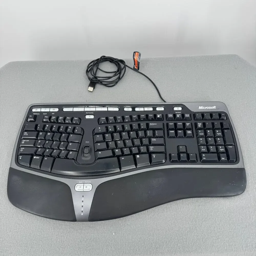 Microsoft Natural Ergonomic Keyboard 4000 v1.0 Model KU-0462 USB Tested